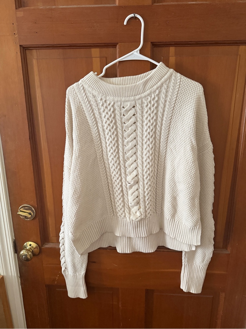 La Ligne Cream Cable-Knit Women's Sweater Size M